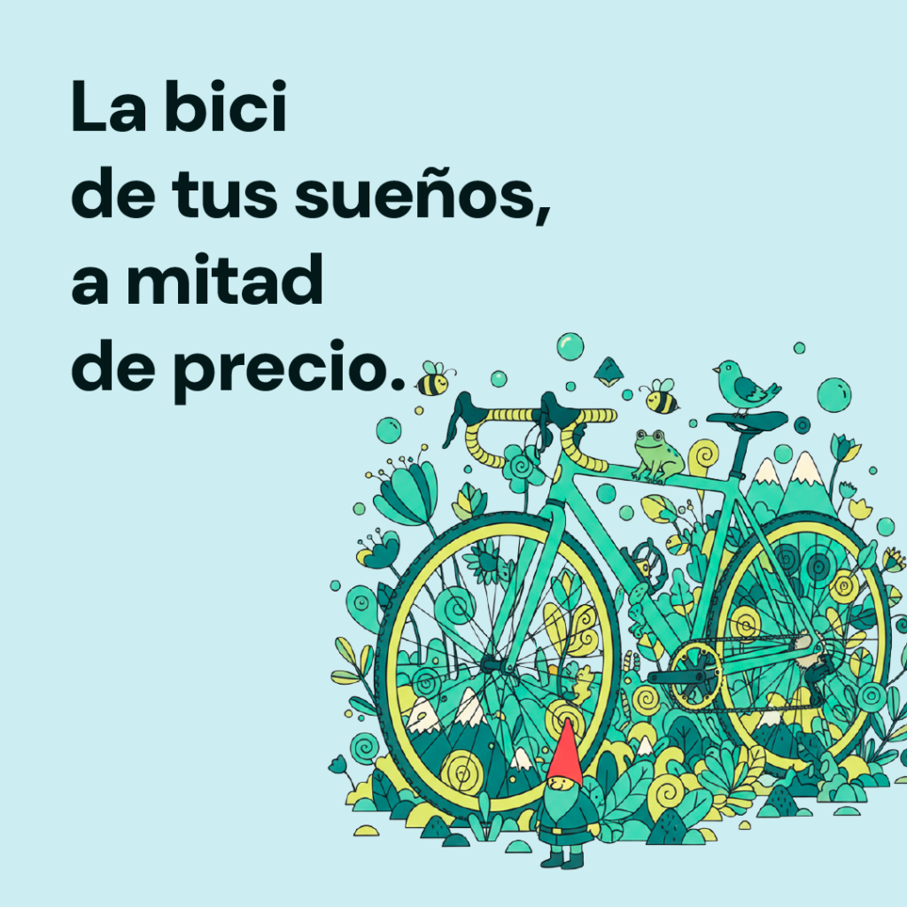 A bicic dos seus sonhos, a metade do preço